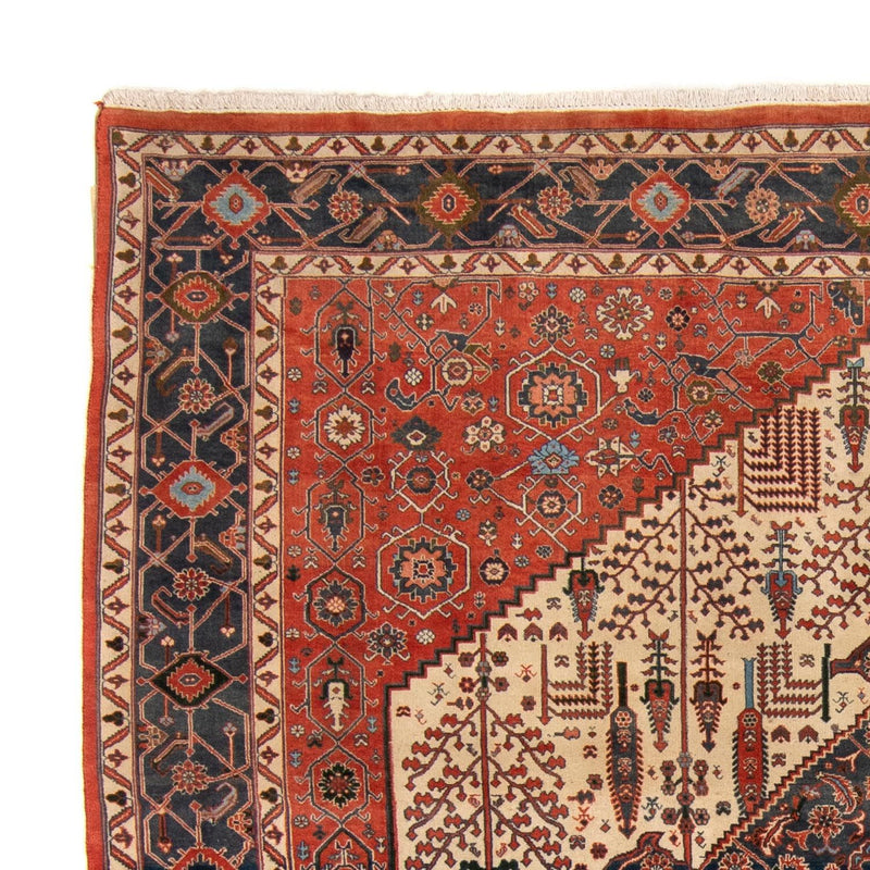 Tapis Gabbeh - Persan Kashkuli - 258 x 230 cm - rouille