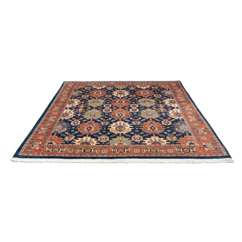 Tapis Gabbeh - Persan Kashkuli carré  - 205 x 200 cm - bleu foncé