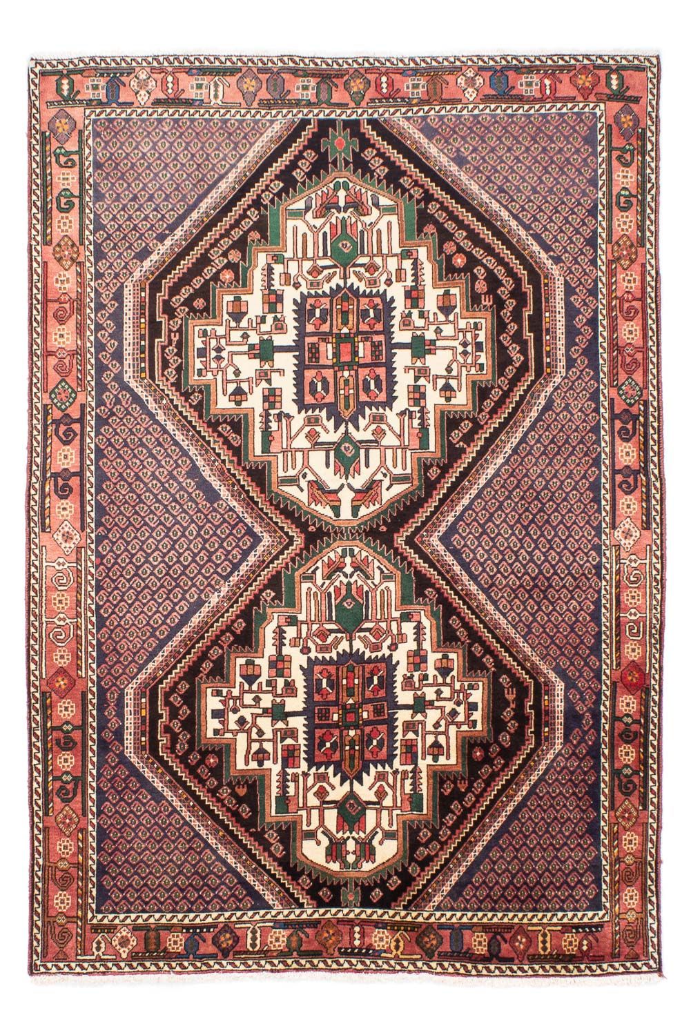 Tapis persan - Nomadic - 199 x 133 cm - rouge clair