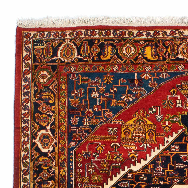 Tapis Gabbeh - Persan Kashkuli - 200 x 180 cm - rouge foncé