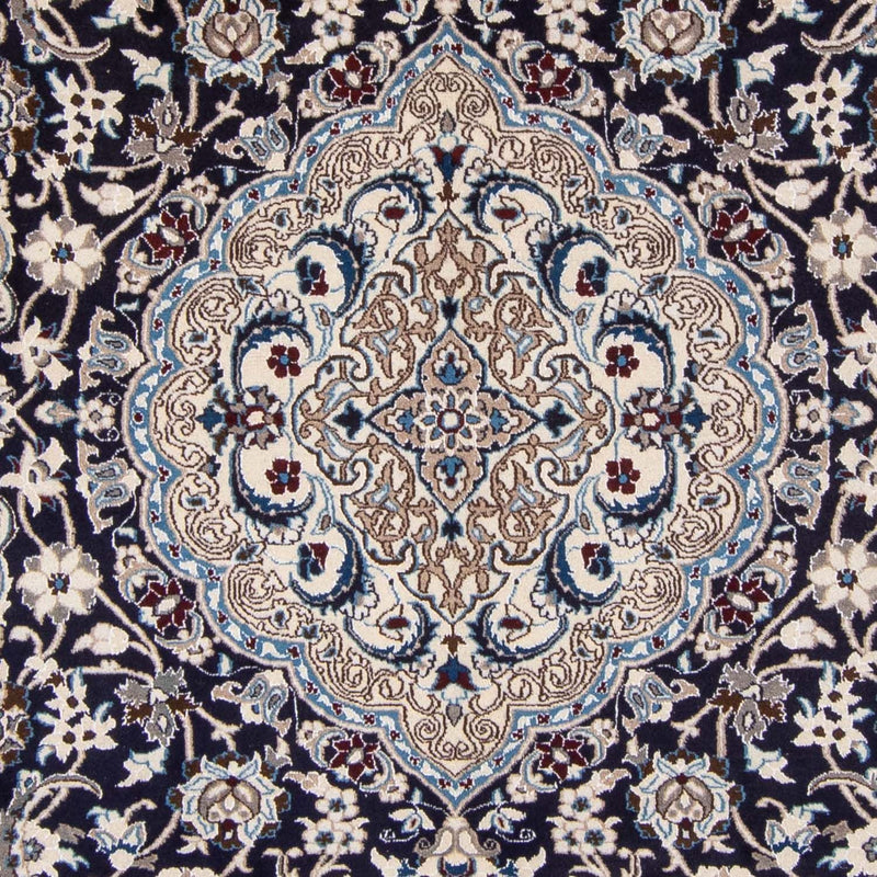 Tapis persan - Nain - 350 x 243 cm - bleu foncé