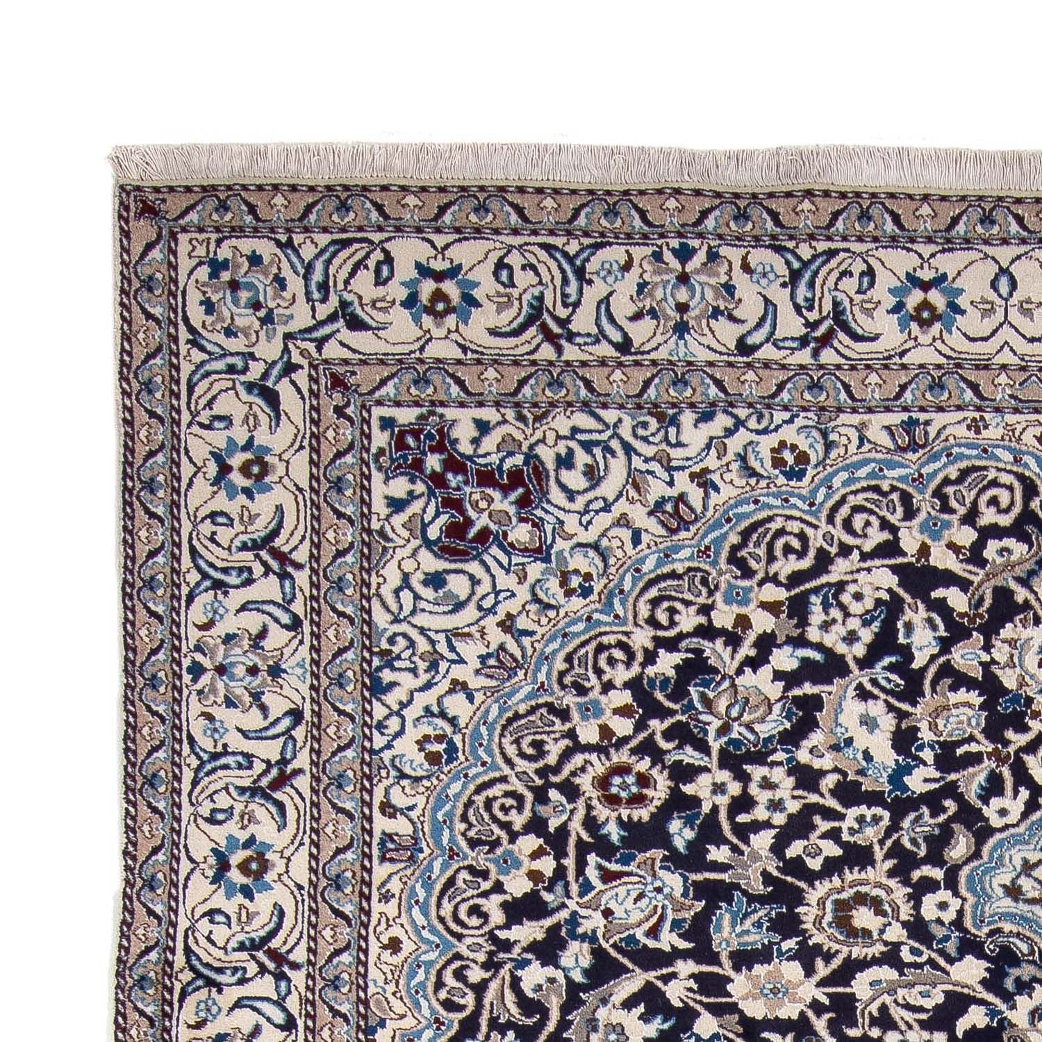 Tapis persan - Nain - 350 x 243 cm - bleu foncé