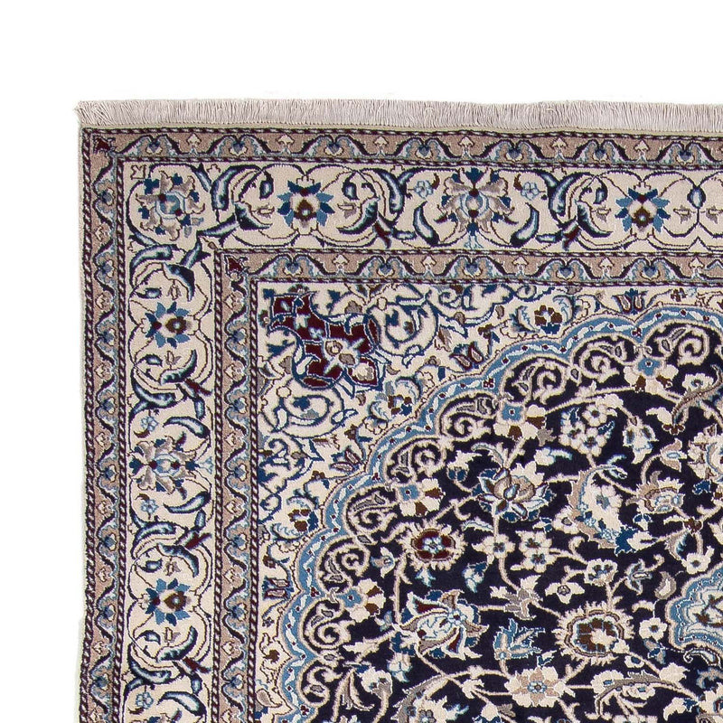 Tapis persan - Nain - 350 x 243 cm - bleu foncé