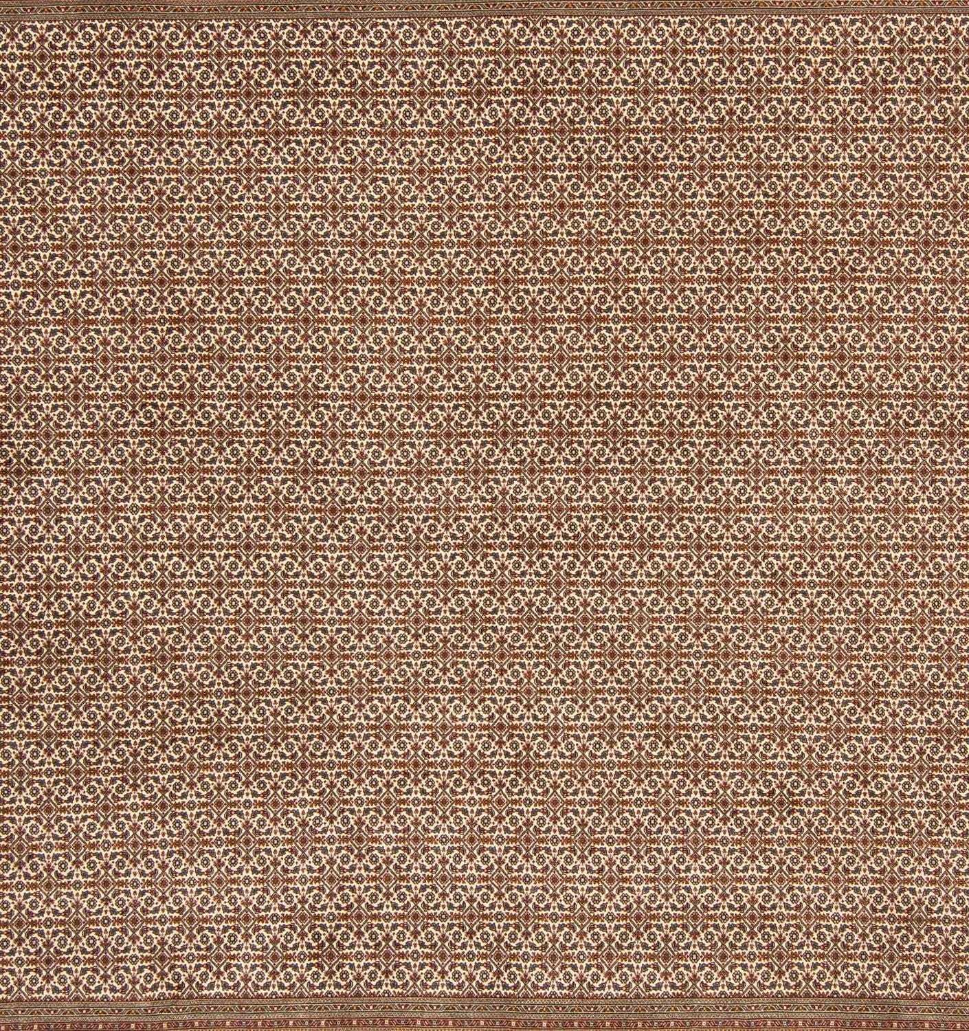 Tapis persan - Tabriz carré  - 258 x 251 cm - marron clair