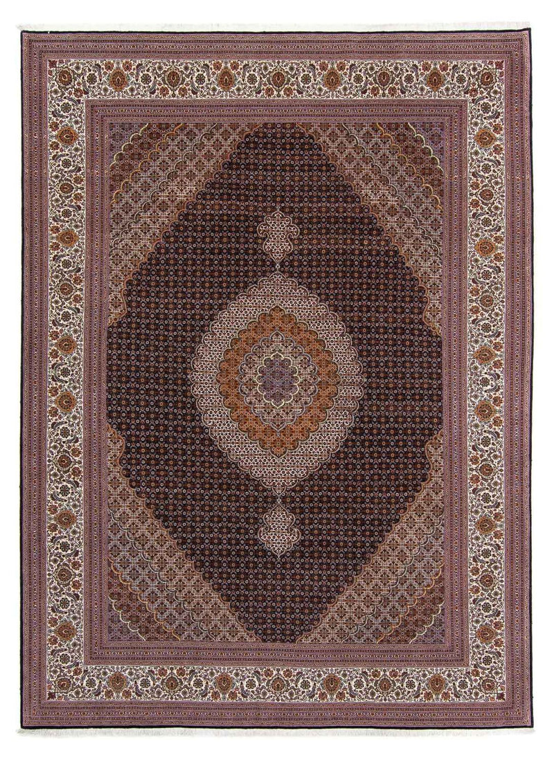 Tapis persan - Tabriz - 340 x 255 cm - marron foncé