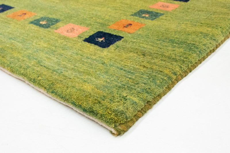 Tapis Gabbeh - Loribaft Persan - 154 x 107 cm - vert