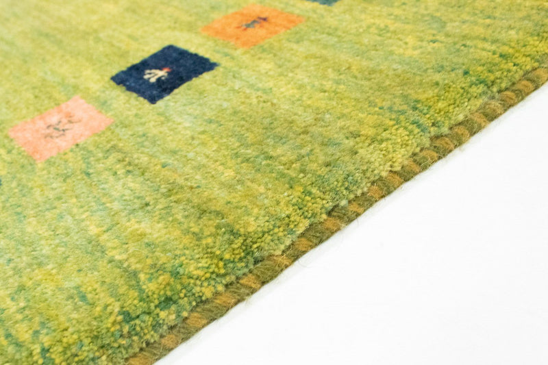 Tapis Gabbeh - Loribaft Persan - 154 x 107 cm - vert
