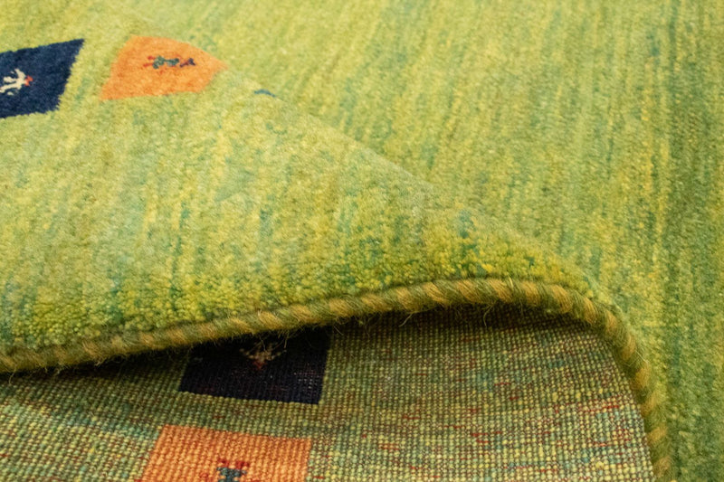 Tapis Gabbeh - Loribaft Persan - 154 x 107 cm - vert