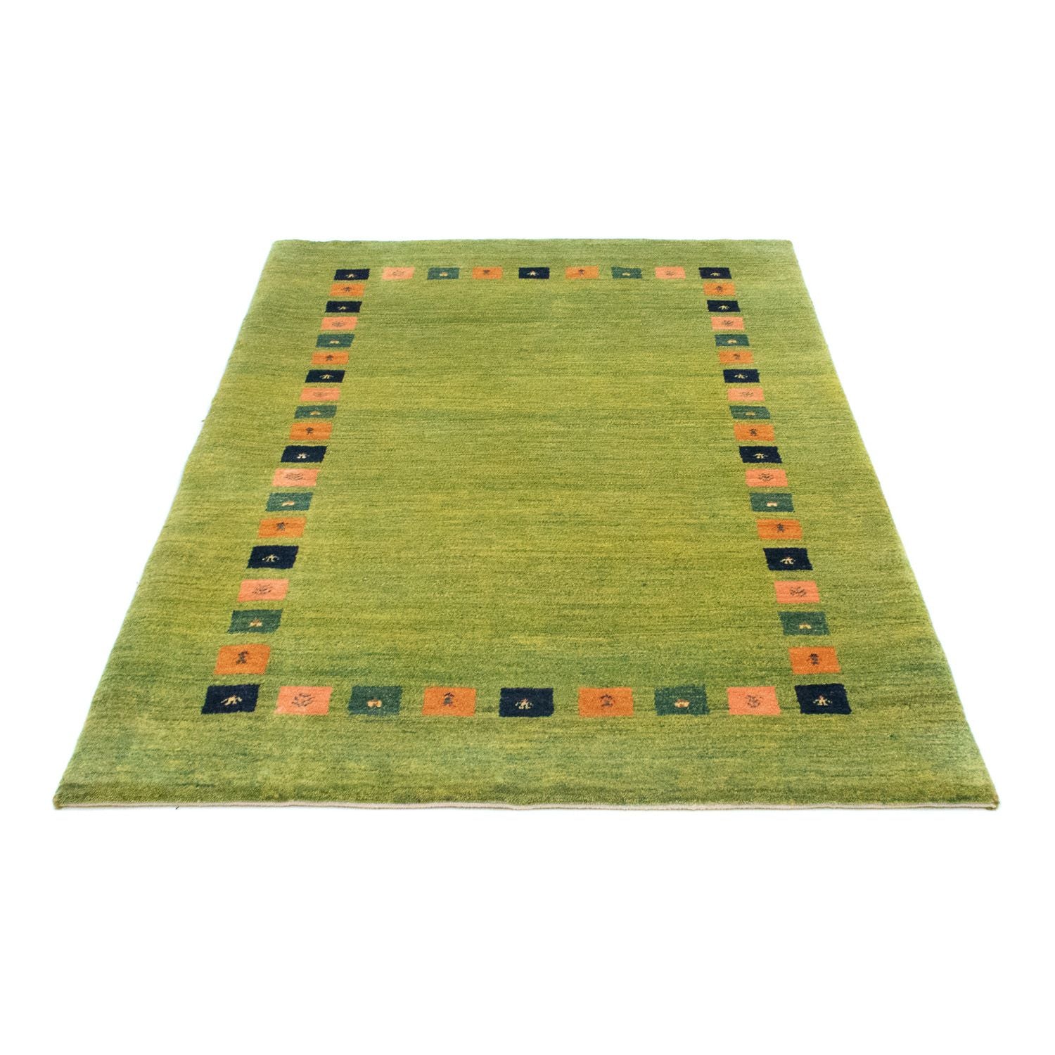 Tapis Gabbeh - Loribaft Persan - 154 x 107 cm - vert