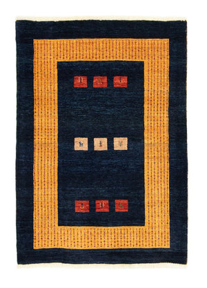 Tapis Gabbeh - Loribaft Persan - 152 x 105 cm - bleu foncé