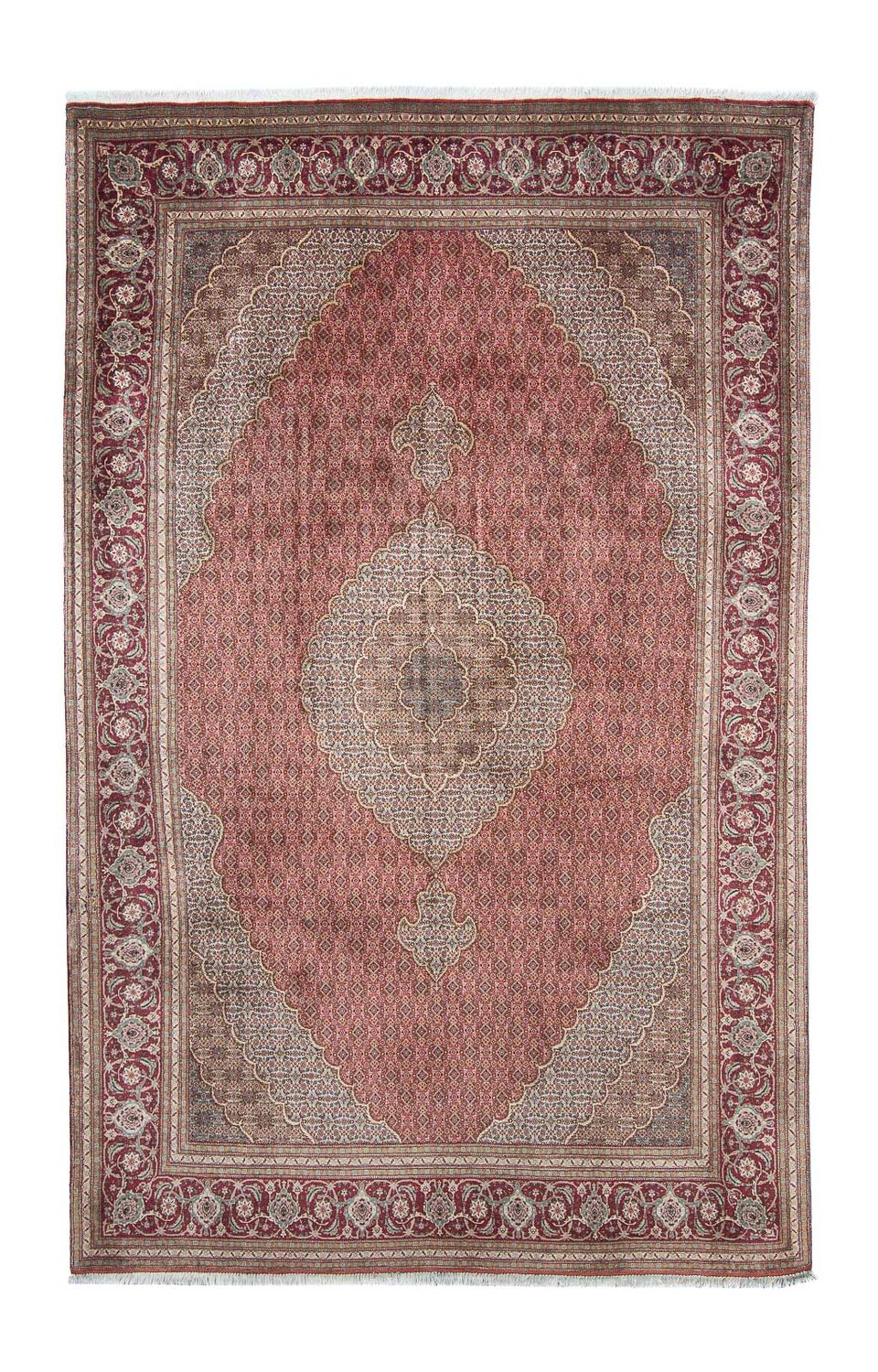 Tapis persan - Tabriz - 303 x 200 cm - rouge clair