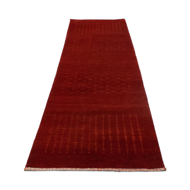 Tapis de couloir Tapis Gabbeh - Loribaft Persan - 307 x 80 cm - rouge