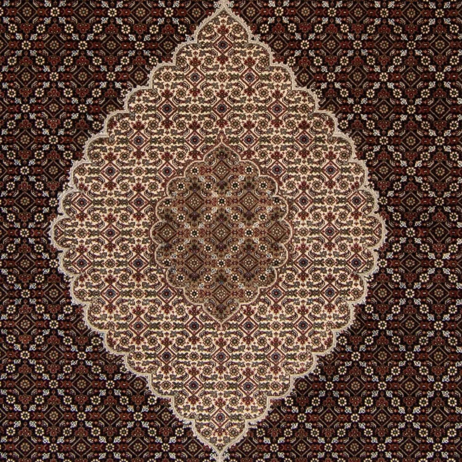Tapis persan - Tabriz - 253 x 246 cm - bleu foncé