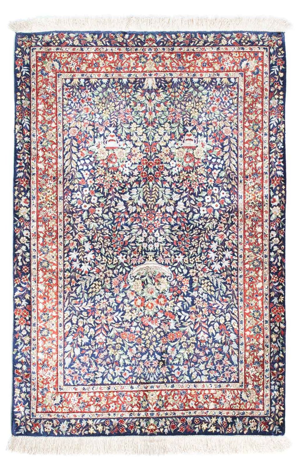 Perserteppich - Ghom 120 x 78 cm - dunkelblau