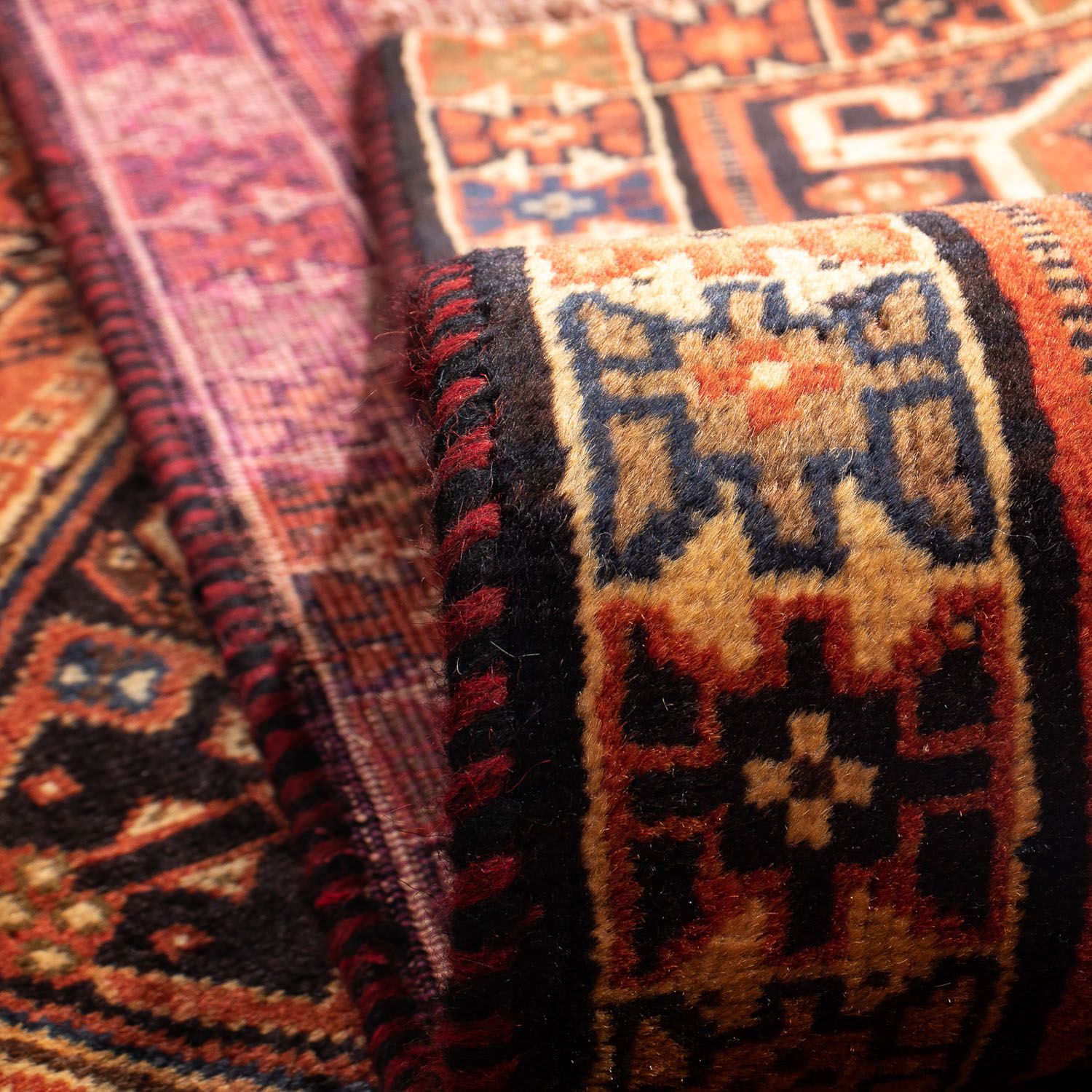 Tapis persan - Nomadic - 290 x 185 cm - rouge foncé