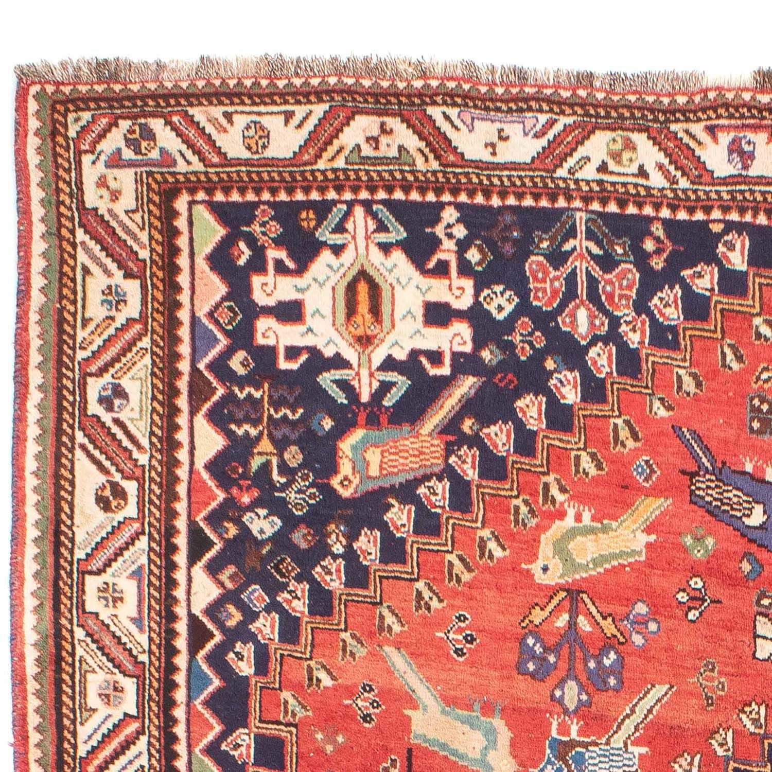 Tapis persan - Nomadic - 257 x 205 cm - rouge