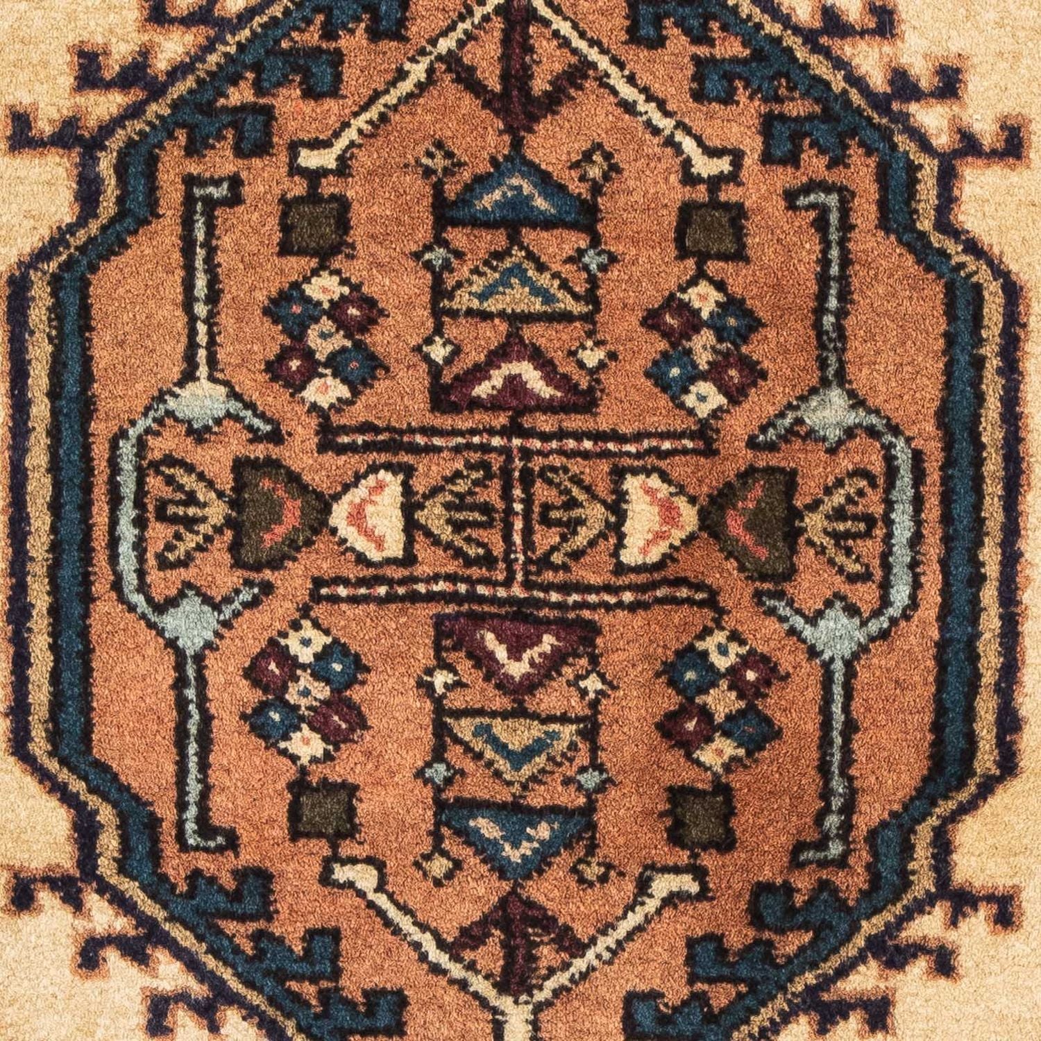 Tapis persan - Nomadic - 95 x 65 cm - marron clair