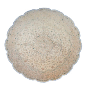 Tapis persan - Tabriz - Royal ronde  - 285 x 285 cm - beige