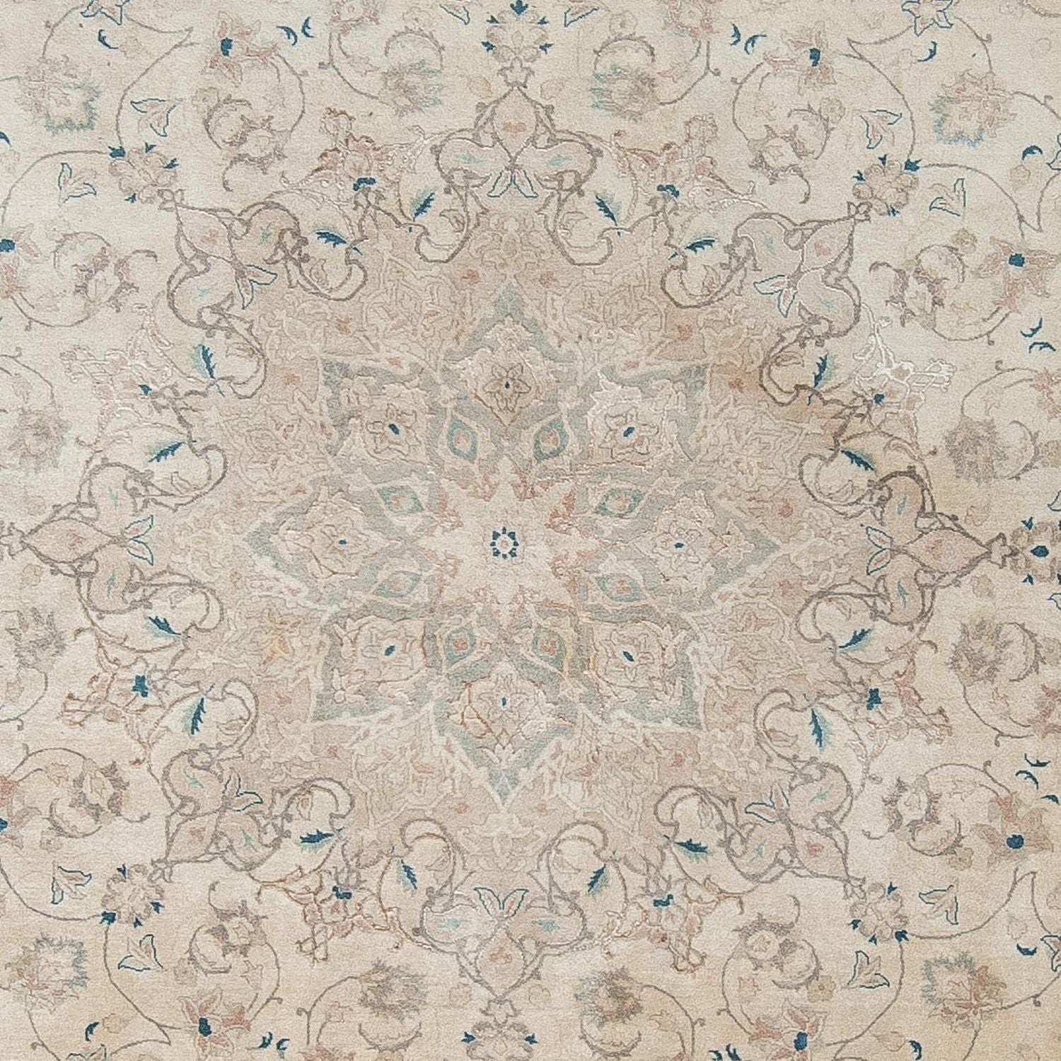 Tapis persan - Tabriz - Royal ronde  - 285 x 285 cm - beige