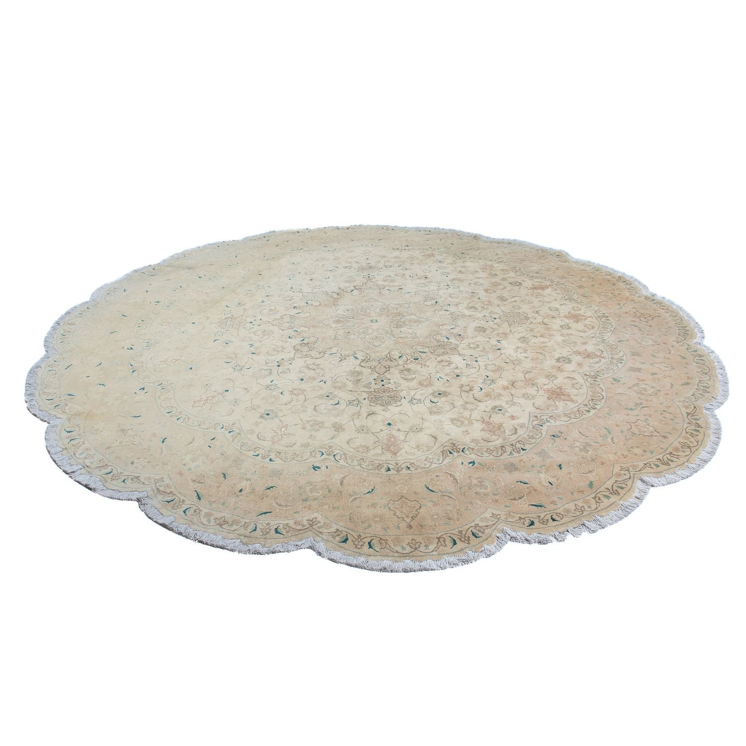 Tapis persan - Tabriz - Royal ronde  - 285 x 285 cm - beige