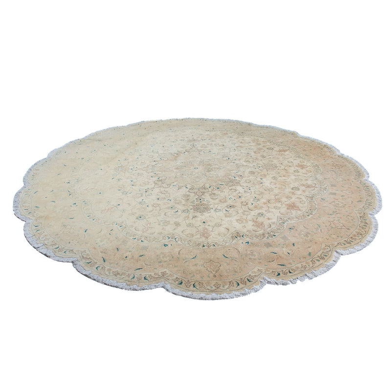 Tapis persan - Tabriz - Royal ronde  - 285 x 285 cm - beige