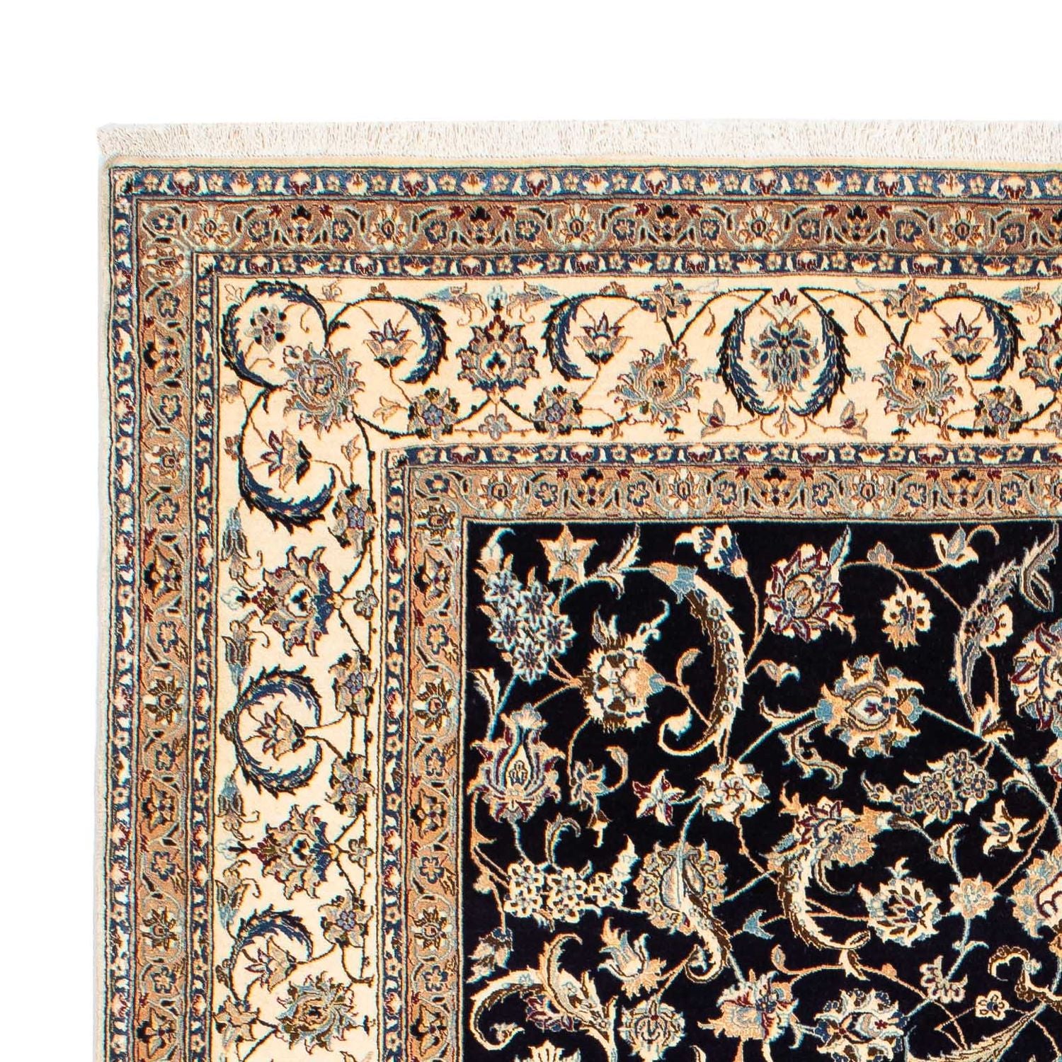 Tapis persan - Nain - Premium - 264 x 172 cm - bleu foncé