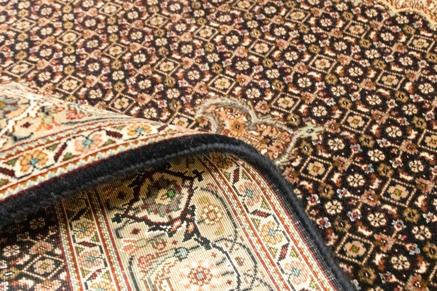 Tapis persan - Tabriz - Royal - 153 x 105 cm - bleu foncé