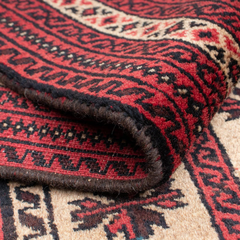 Tapis persan - Nomadic - 135 x 86 cm - rouge foncé