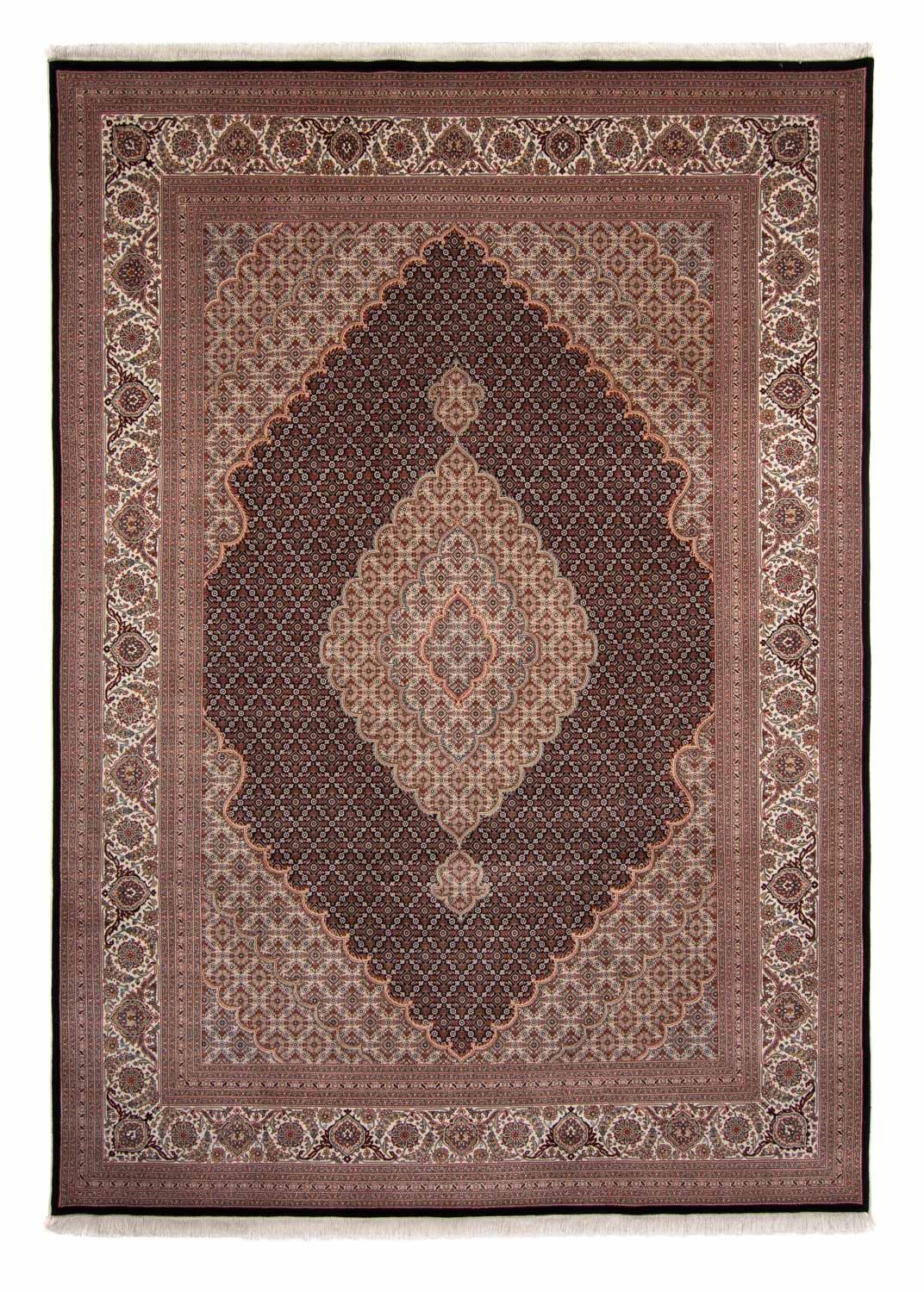 Tapis persan - Tabriz - 346 x 247 cm - bleu foncé