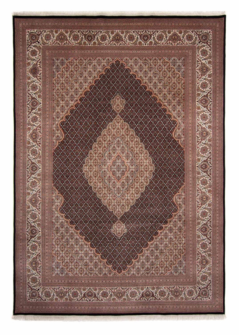Tapis persan - Tabriz - 346 x 247 cm - bleu foncé