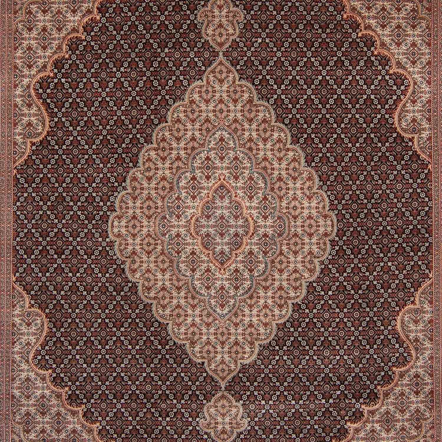 Tapis persan - Tabriz - 346 x 247 cm - bleu foncé