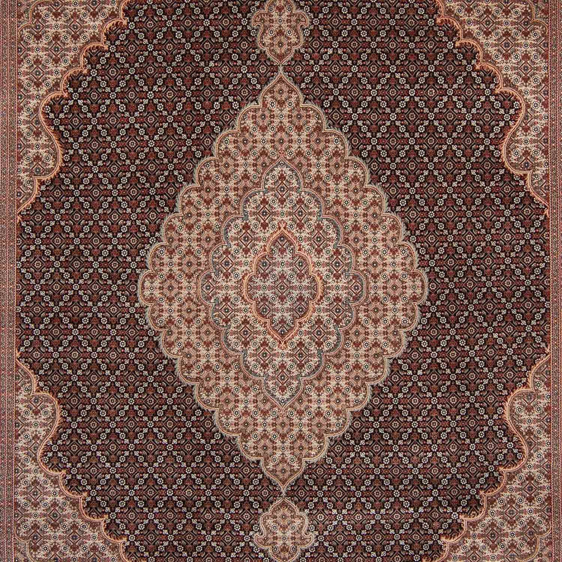 Tapis persan - Tabriz - 346 x 247 cm - bleu foncé