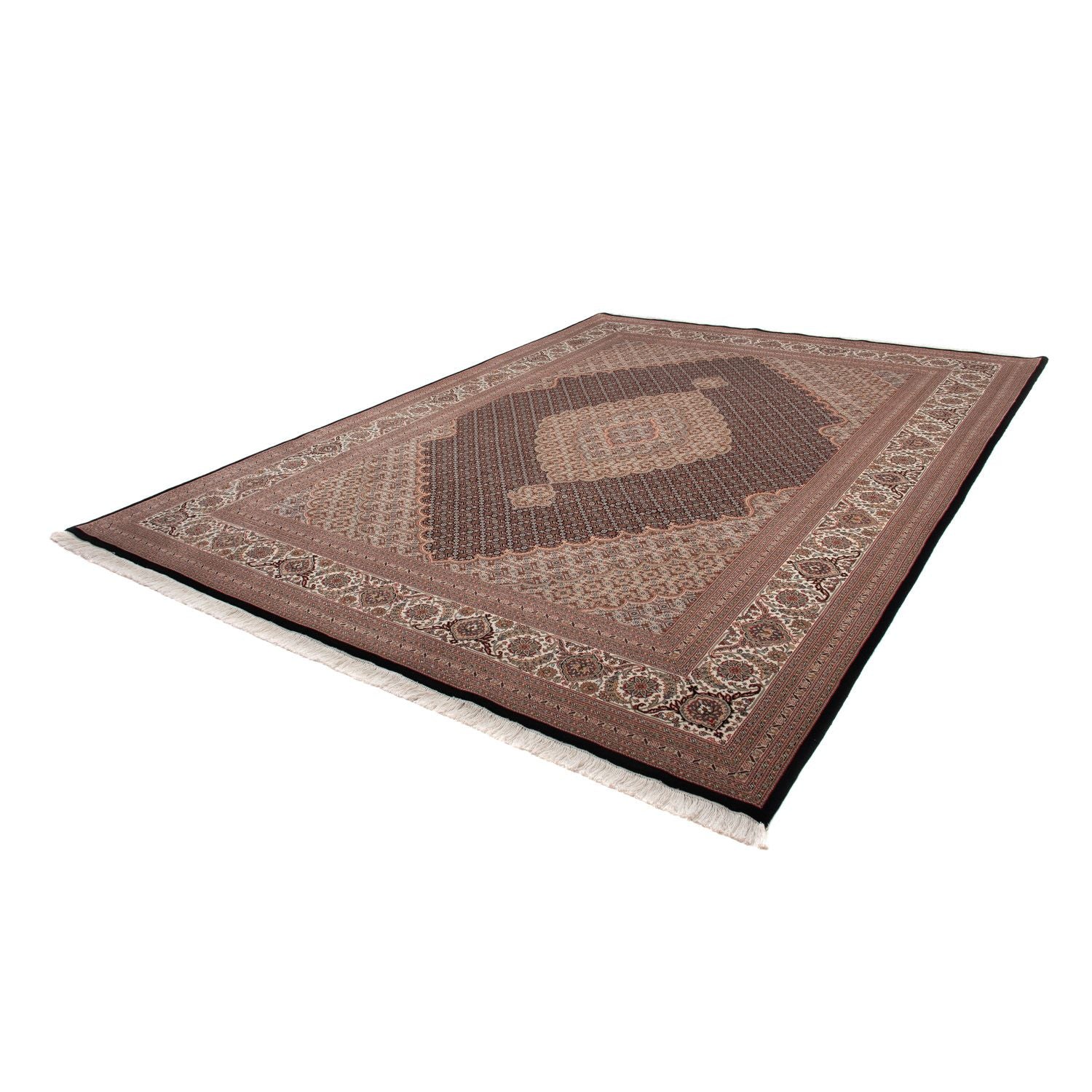 Tapis persan - Tabriz - 346 x 247 cm - bleu foncé