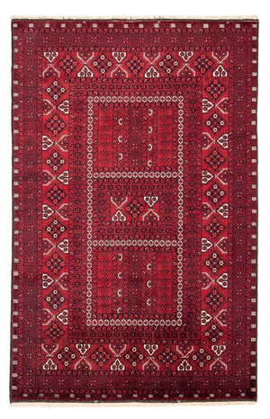 Tapis Turkaman - 246 x 159 cm - rouge foncé