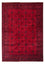 Tapis afghan - 287 x 202 cm - rouge foncé