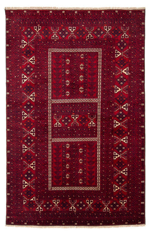 Tapis Turkaman - 244 x 158 cm - rouge foncé