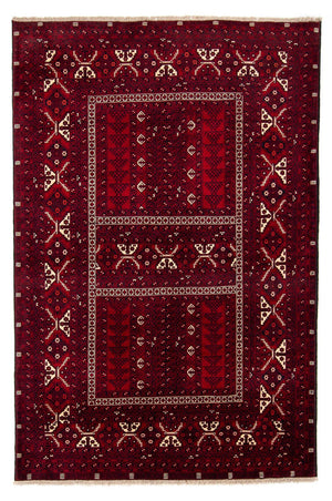 Tapis Turkaman - 237 x 156 cm - rouge foncé