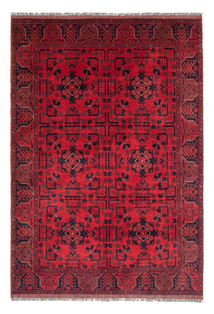 Tapis afghan - Kunduz - 193 x 129 cm - rouge