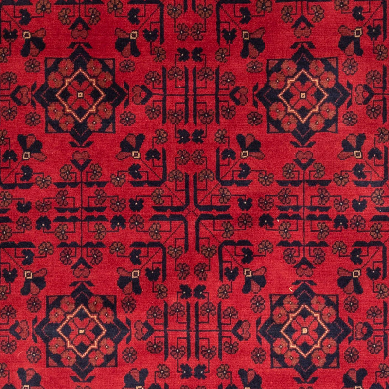 Tapis afghan - Kunduz - 193 x 129 cm - rouge