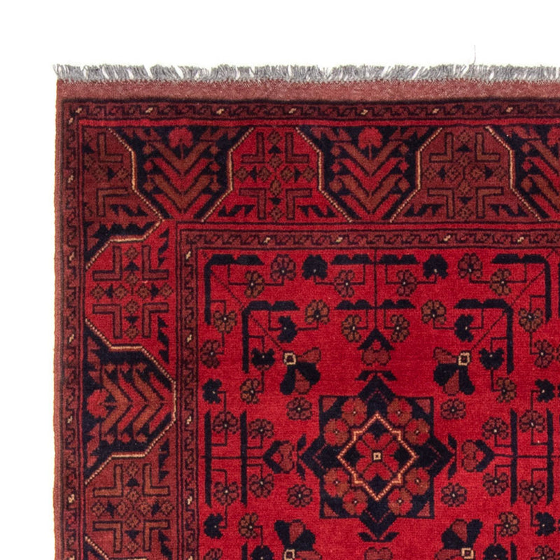 Tapis afghan - Kunduz - 193 x 129 cm - rouge