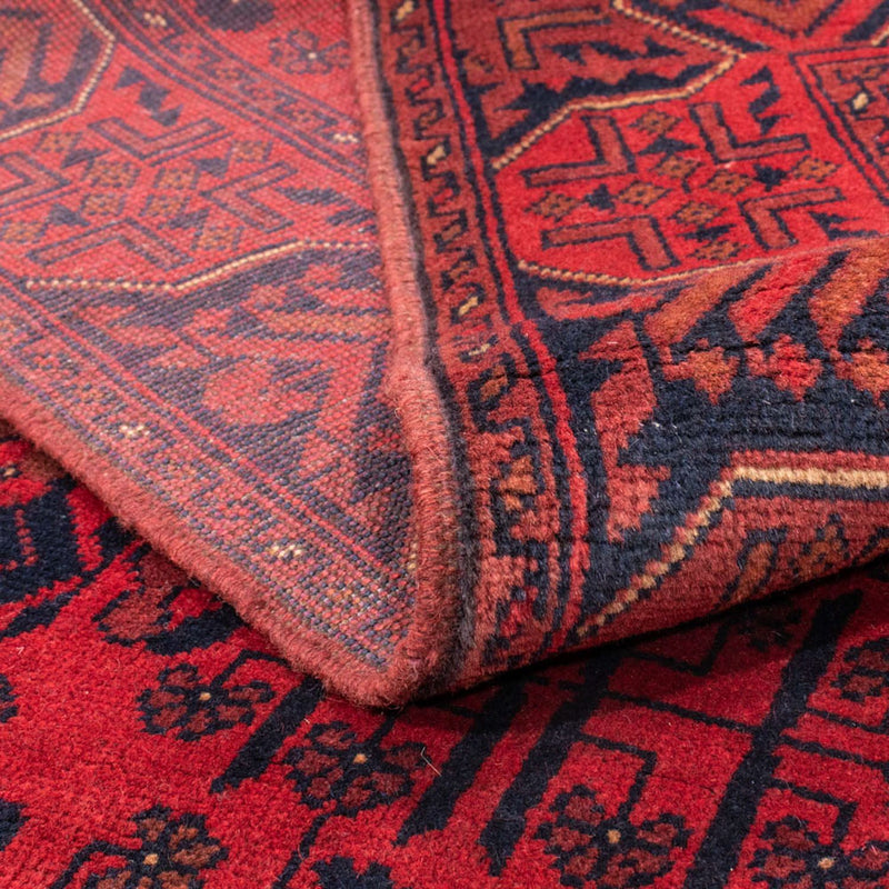Tapis afghan - Kunduz - 193 x 129 cm - rouge