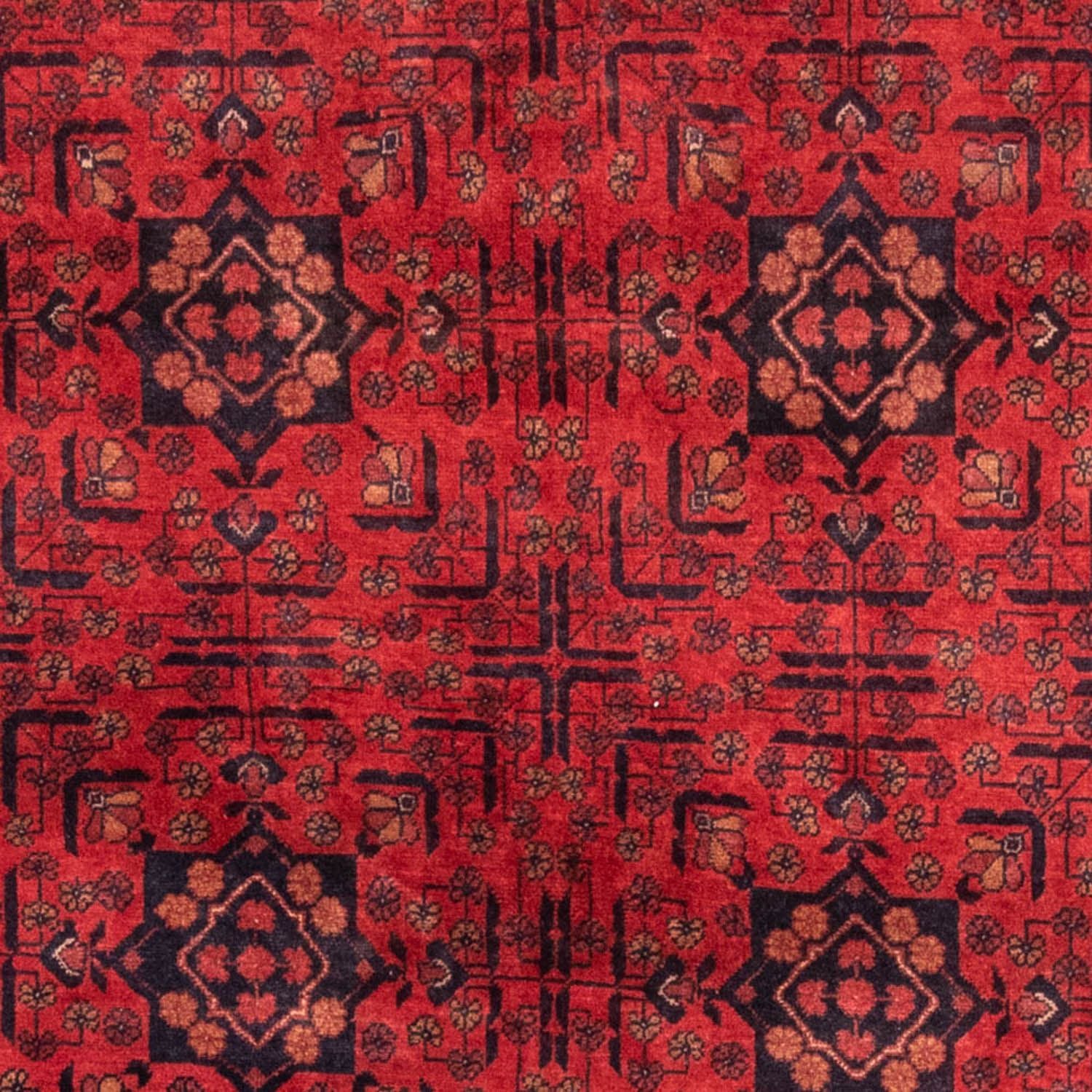 Tapis afghan - Kunduz - 193 x 129 cm - rouge