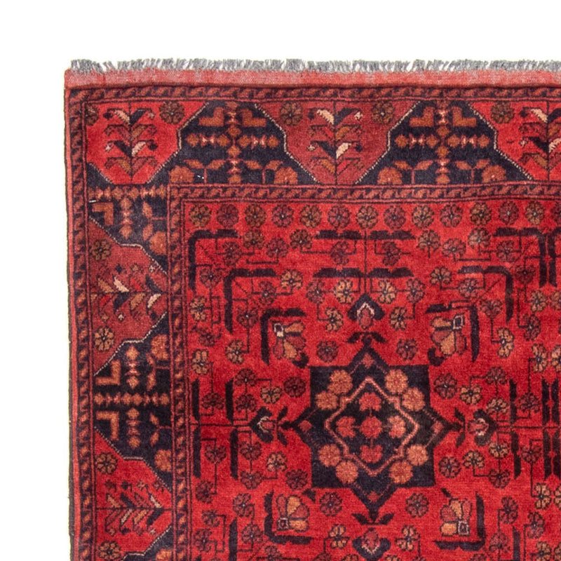 Tapis afghan - Kunduz - 193 x 129 cm - rouge