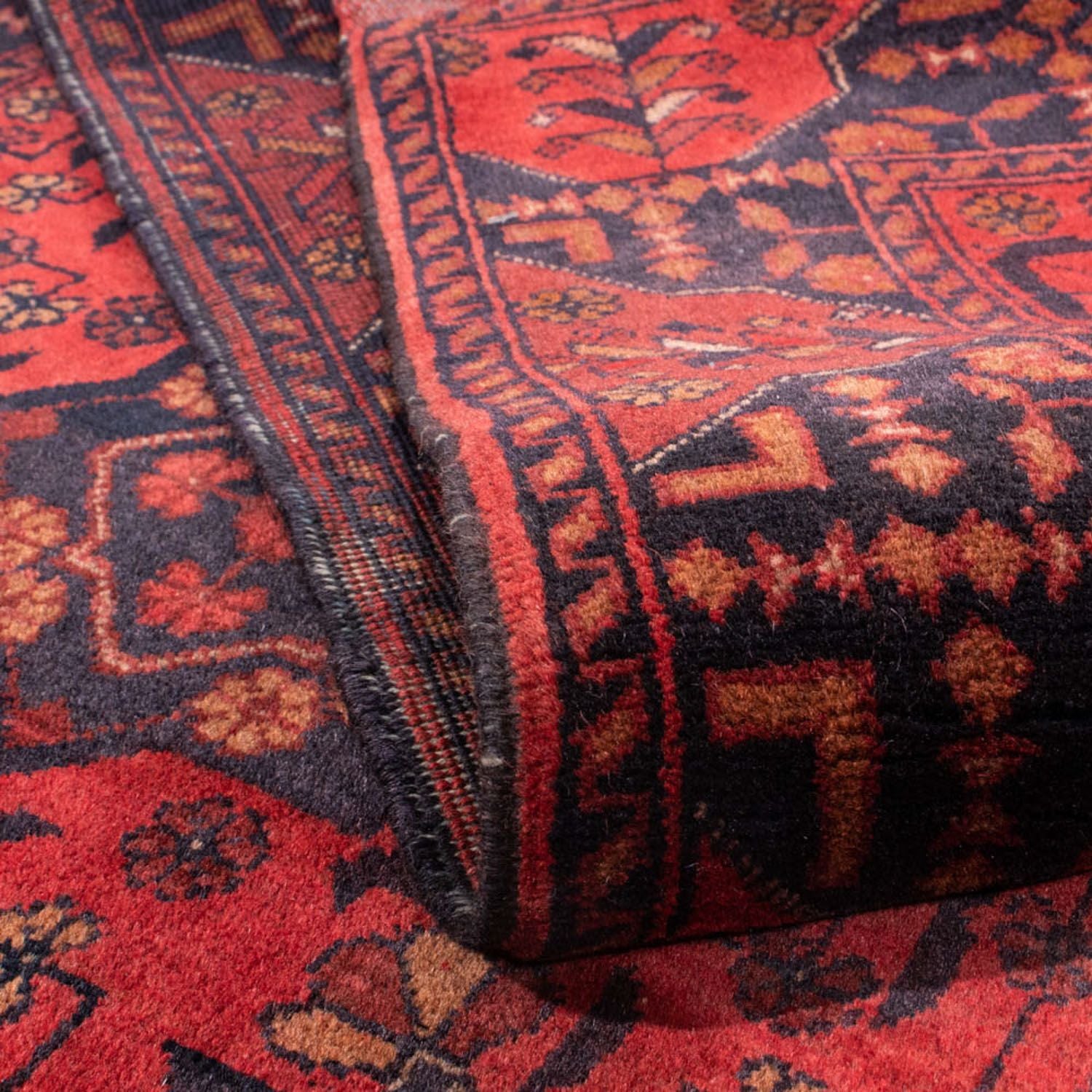 Tapis afghan - Kunduz - 193 x 129 cm - rouge