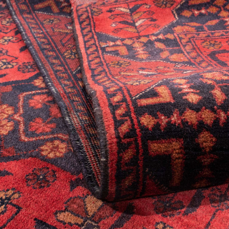Tapis afghan - Kunduz - 193 x 129 cm - rouge