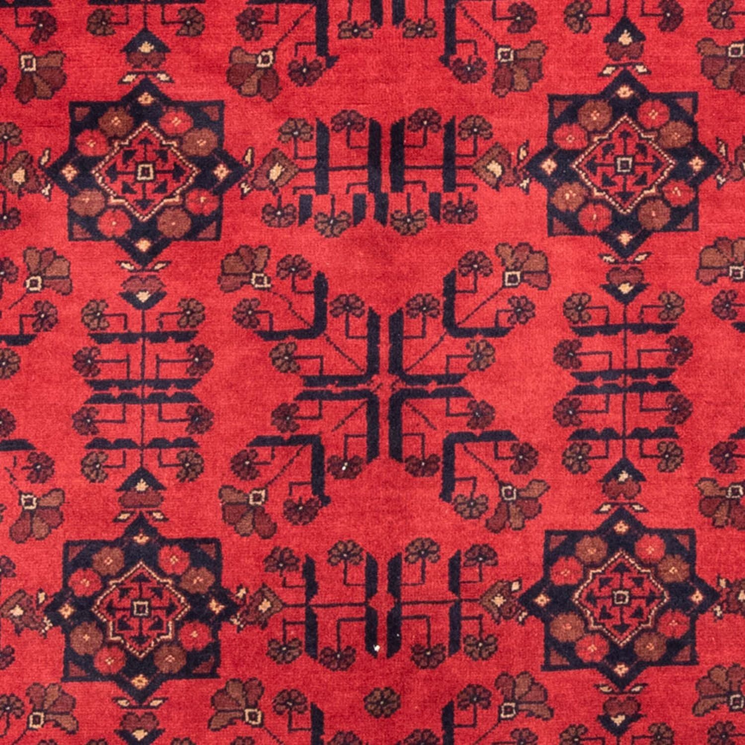 Tapis afghan - Kunduz - 184 x 127 cm - rouge