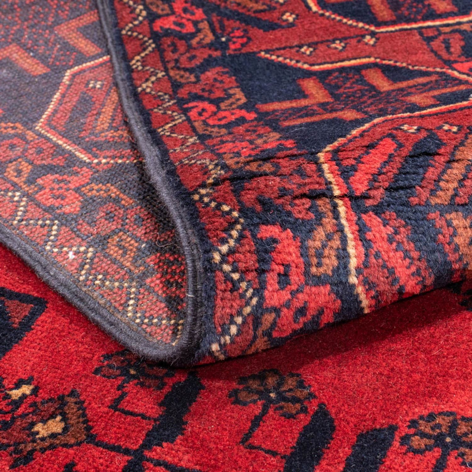 Tapis afghan - Kunduz - 184 x 127 cm - rouge