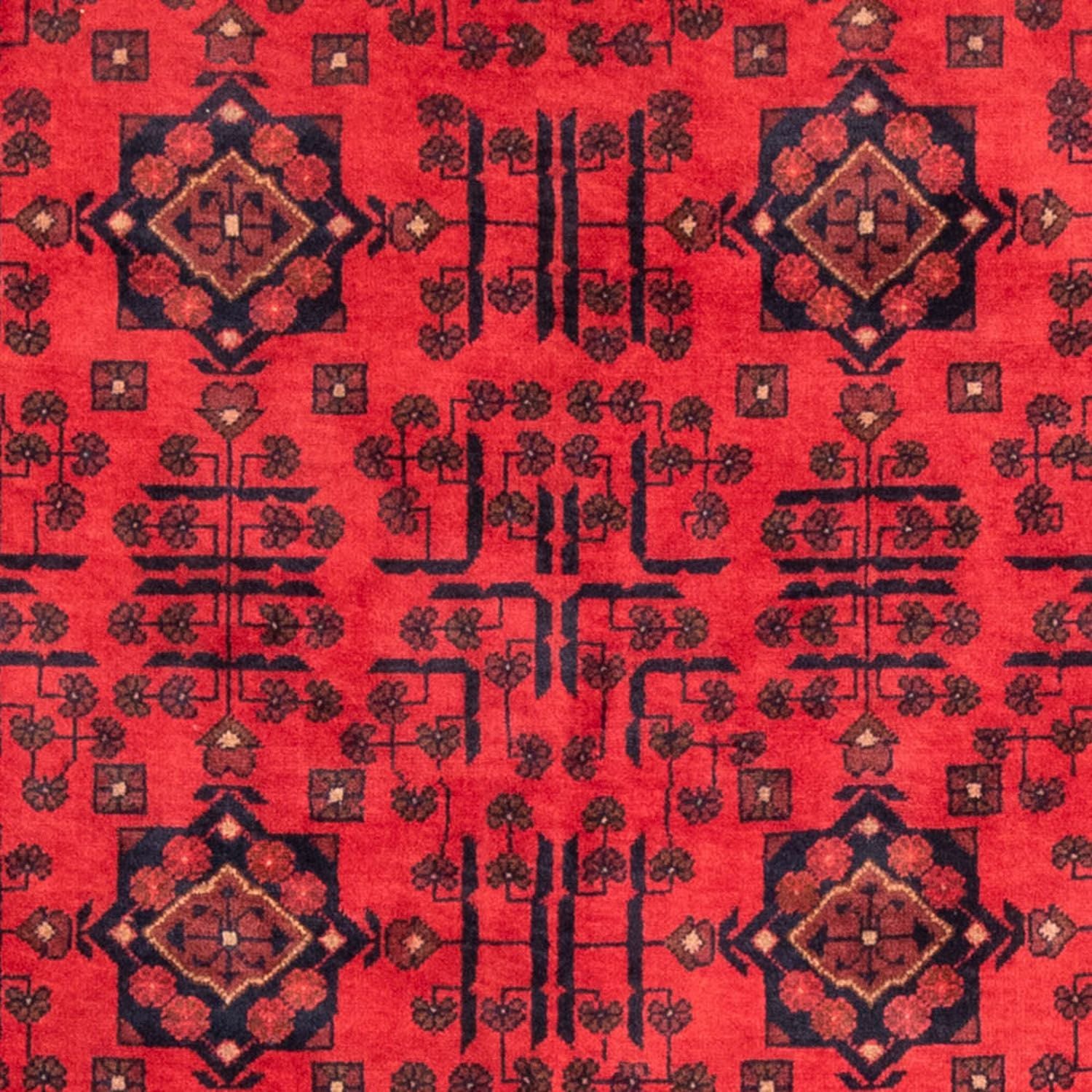 Tapis afghan - Kunduz - 195 x 128 cm - rouge