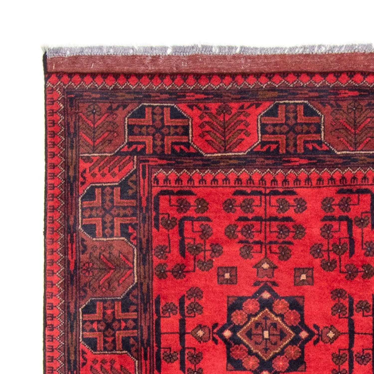 Tapis afghan - Kunduz - 195 x 128 cm - rouge