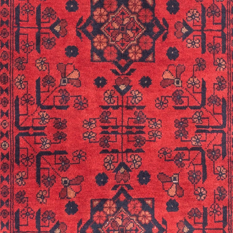 Tapis afghan - Kunduz - 151 x 103 cm - rouge